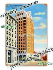 1941 Pontiac Michigan Saginaw Street Downtown Tin Sign club shop store