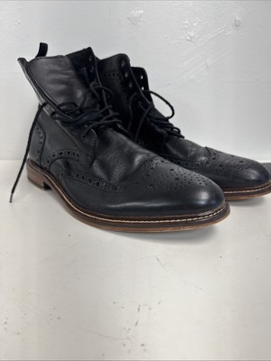Ashton Gray Size 11 Leather Boots Lace-Up 500435 Payton