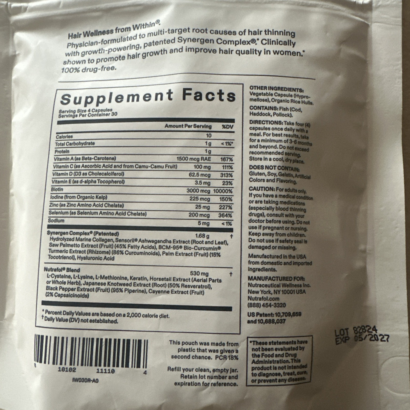 New Nutrafol Women's Balance Hair Growth~ 120 Caps/Refill ~ Sealed Expiry  2027 thumbnail 2