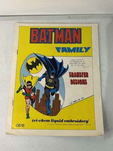 Vintage 1976 Batman Family transfer Iron-ons. Set Of 8 NOS Joker, Catwoman