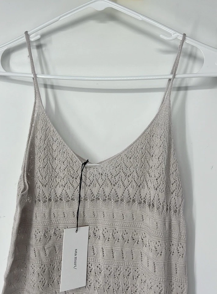 Sita murt NWT Beige Knit Women's tank top medium Sleeveless - Image 2 of 4