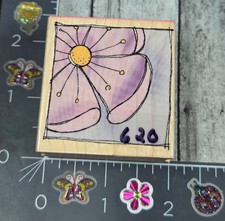 Hero Arts Full Blossom Flower Framed E3754 Rubber Stamp Wood P93