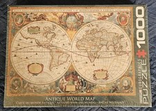 New/Sealed Eurographics Antique World Map Jigsaw Puzzle 1000 piece