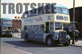 35mm Slide Merseyside PTE Leyland Titan Massey 19 HCM519 c1974 Orig
