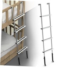 Pre-Assembled Bunk Ladder, 3 Fixed Levels 59.5/60.5/61.5in , Aluminum RV Bunk