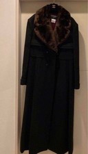 Top quality Chanel over 2 million yen cashmere beaver fur collar long coat
