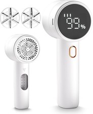 Fabric Shaver Lint Remover, Rechargeable 3-Speed with 6 Blades  LED Display