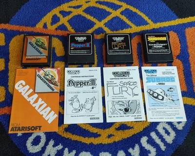 ColecoVision GALAXIAN + PEPPER II + SPACE FURY + SUBROC  all with manuals