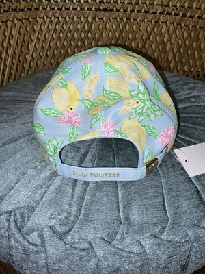 Lilly Pulitzer Run Around Hat in print multi sink or swim NWT RARE! Lilly Pulitzer NWT Run Around Hat Cumulus Blue Blooming  main image 2