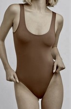 MAIDENFORM M Smoothing Seamless Brown Tank Bodysuit Bodybriefer Womens S M L XL