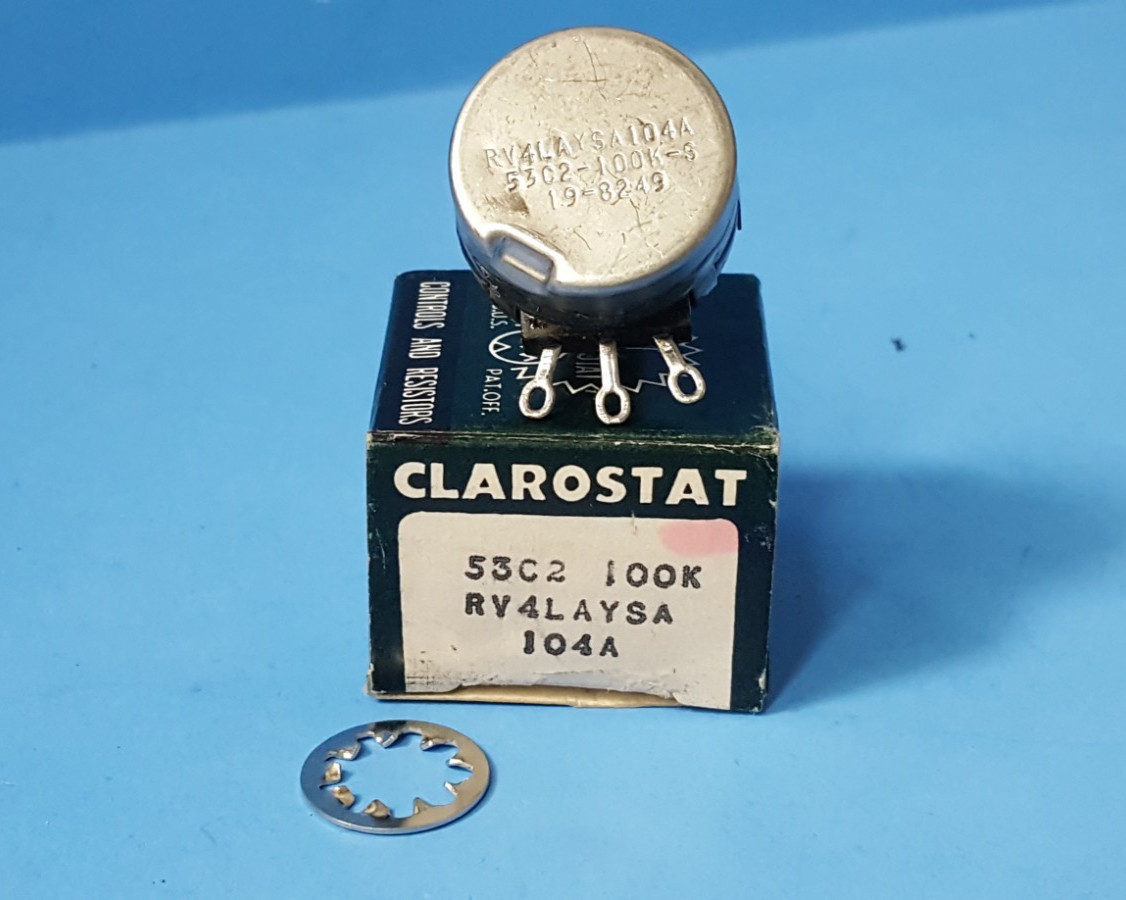 ONE- Potentiometer, RV4LAYSA104A, CLAROSTAT, 100k Ohm, 2W