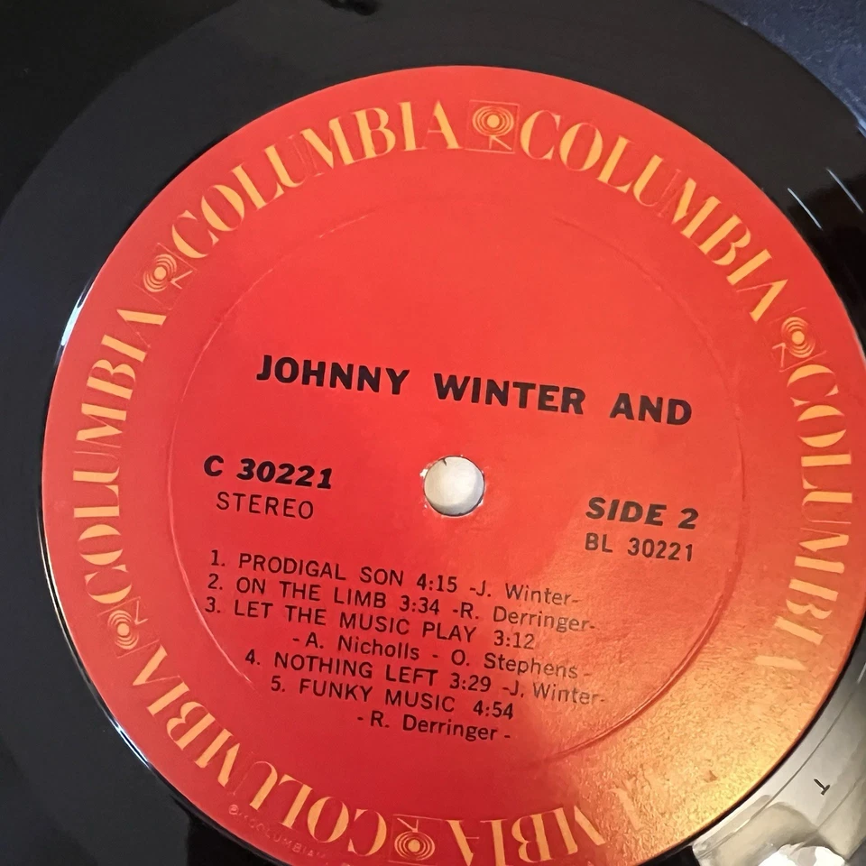 Johnny Winter And (self-titled debut) Vinyl LP Columbia Records C 30221 1970 Foto 4 de 4