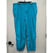 Le Coq Sportif Unisex Collectible Vtg Teal Athletic Golf Pants Retro Style Sz M