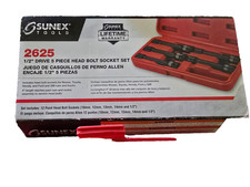 Sunex 2625 12 Drive 5 Pc. Head Bolt Socket Set New Never Used