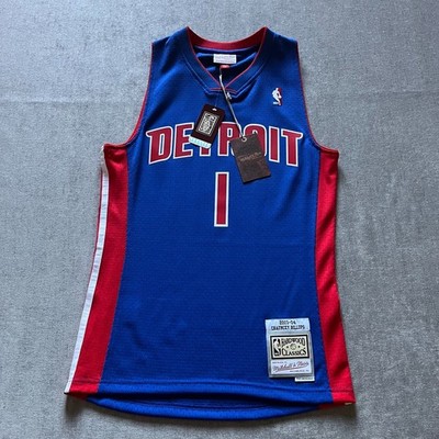 Mitchell & Ness Chauncey Billups Detroit Pistons Jersey Adult S Blue NBA HWC NWT
