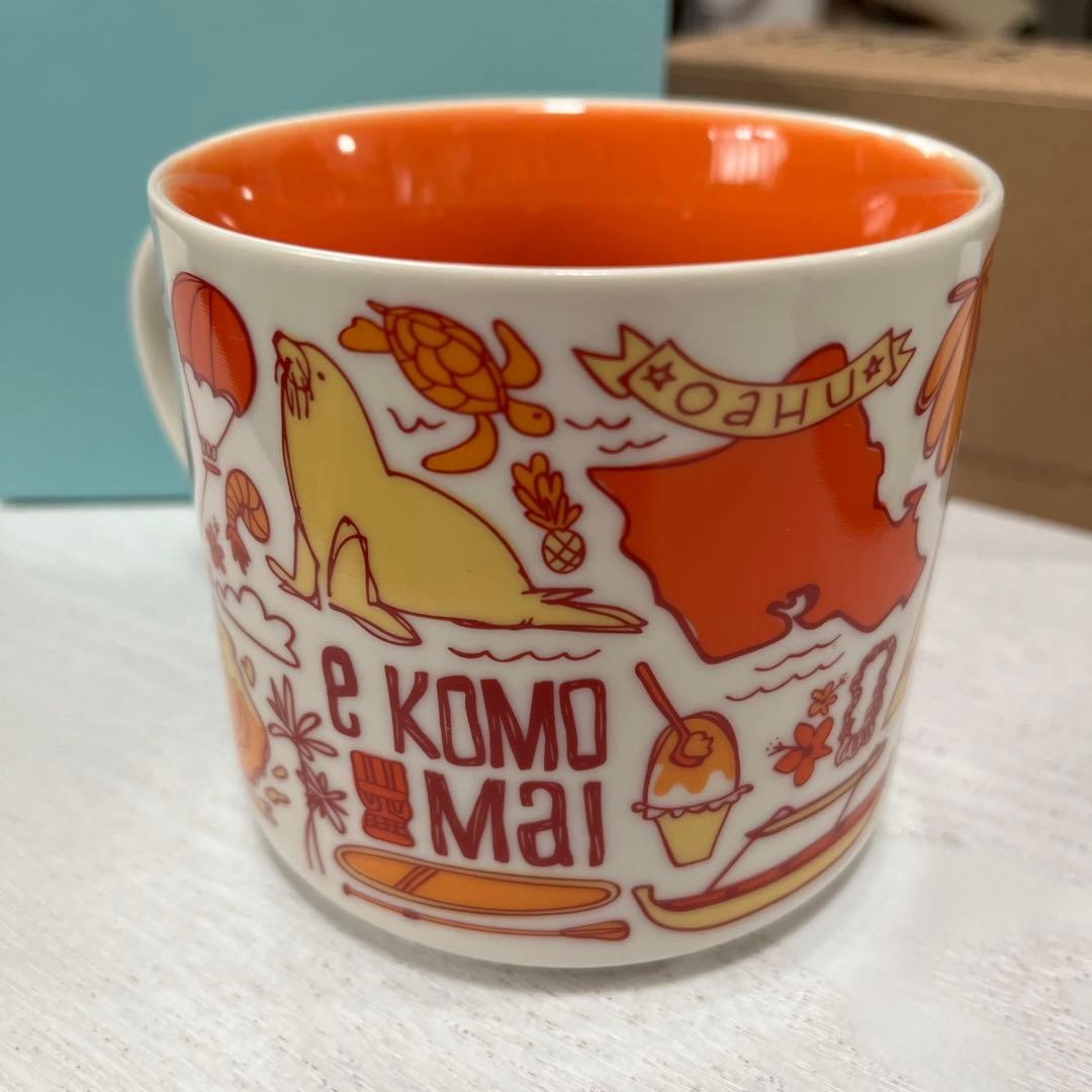 WAIKIKI HAWAII Starbucks coffee Cup Mug 14oz Been There Series