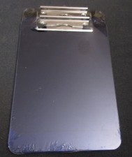 Staples Plastic Memo Clipboards Black  Blue 6" x 9" 2/Pack  21423 - NEW