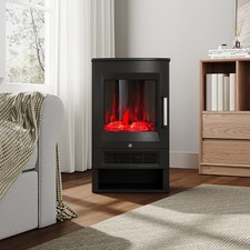 All-In-One Electric Fireplace Set, Mantelpiece & Flame Heater Decoration Smart