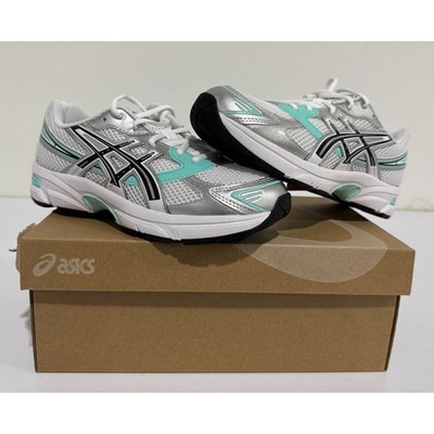 Asics Kid's Gel-1130 GS Shoes White/Aqua/Black Size 6 NIB #01S