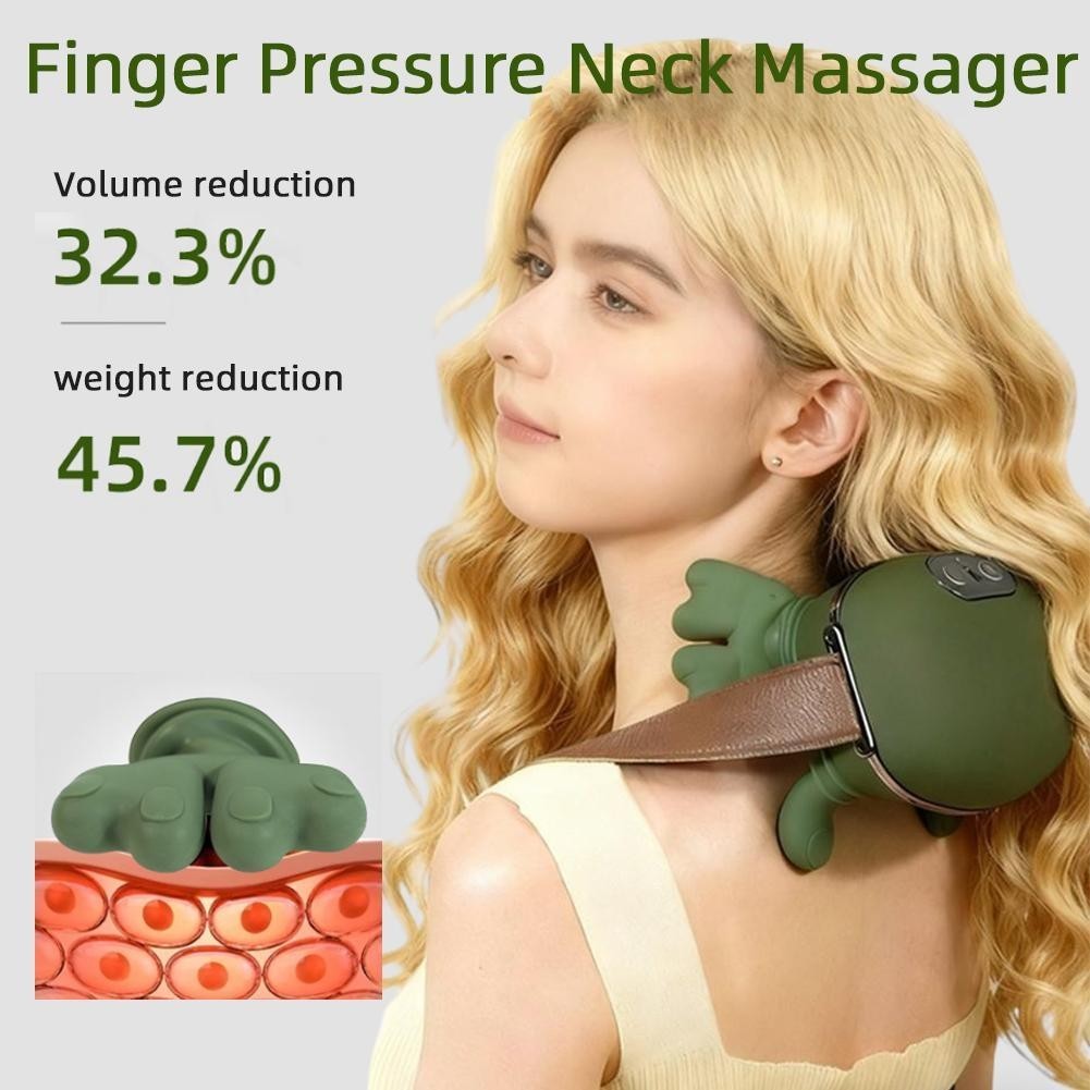 Bionic Finger Neck Shoulder Massager Heat Therapy Portable Electric Massager