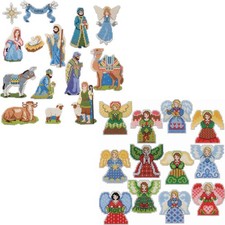 Herrschners Manger Angel Ornaments Set Counted Cross-Stitch Kit