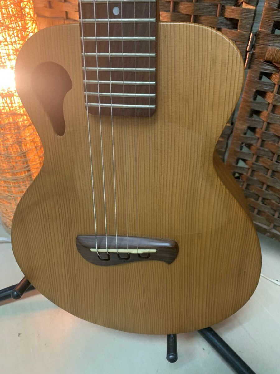 Mini Acoustic Guitar Tacoma Papoose P1 Natural with Soft Case Good