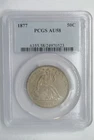 1877 50C Liberty Seated Half Dollar PCGS AU58
