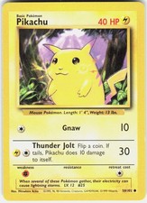 Pikachu 58/102 Common Base Set Unlimited Pokemon LP on eBay