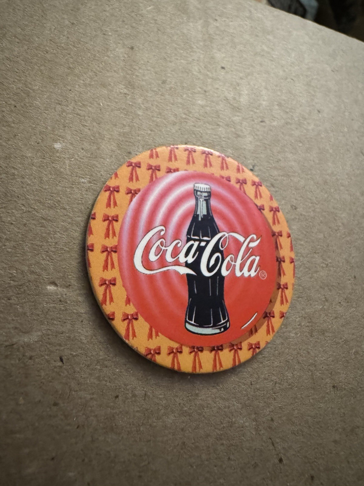 1995 Coca Cola Collection Bow tie Pog Coke Cap 25 Of 40 