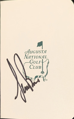 Sam Burns Signed Augusta National Scorecard Autographed JSA COA