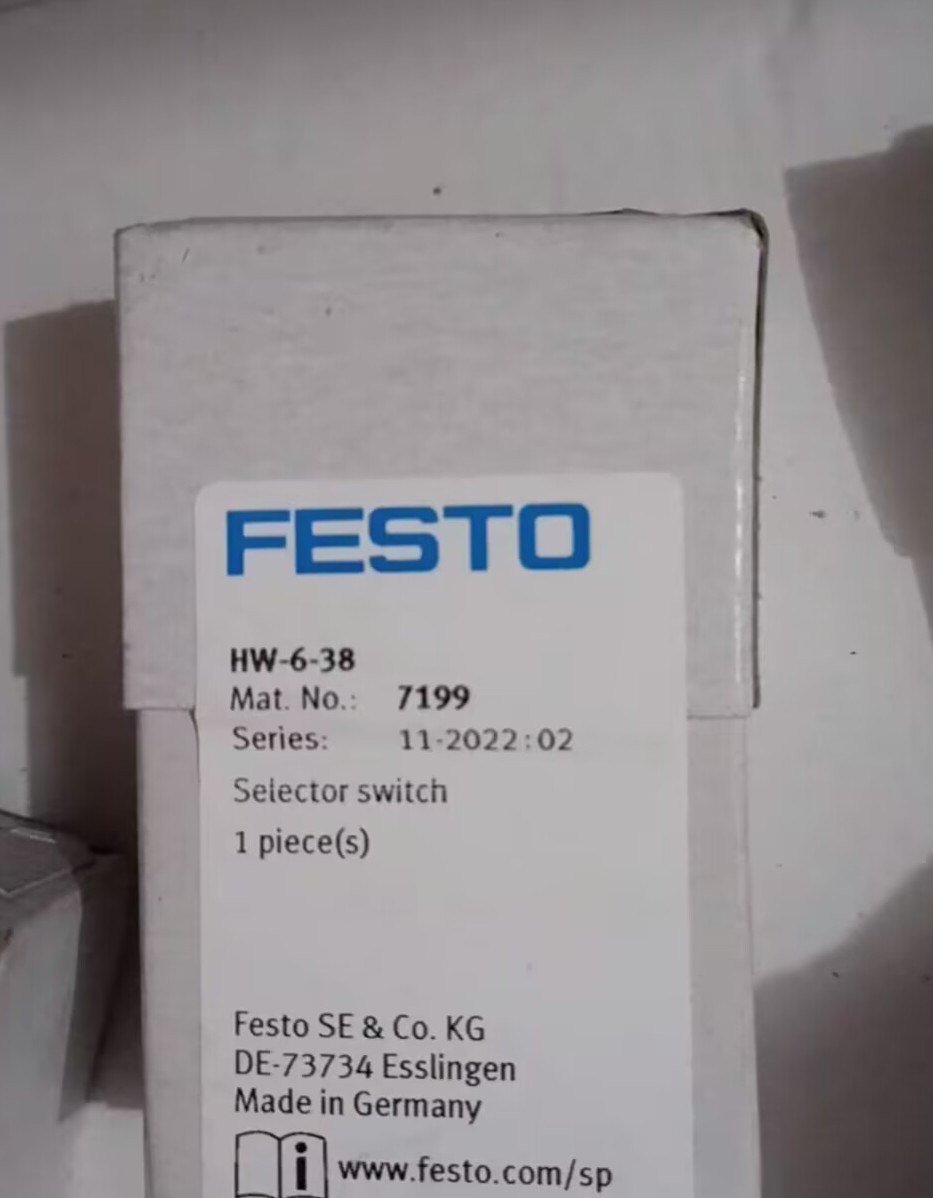1PC New Festo HW-6-38 7199 Selector Switch Brand