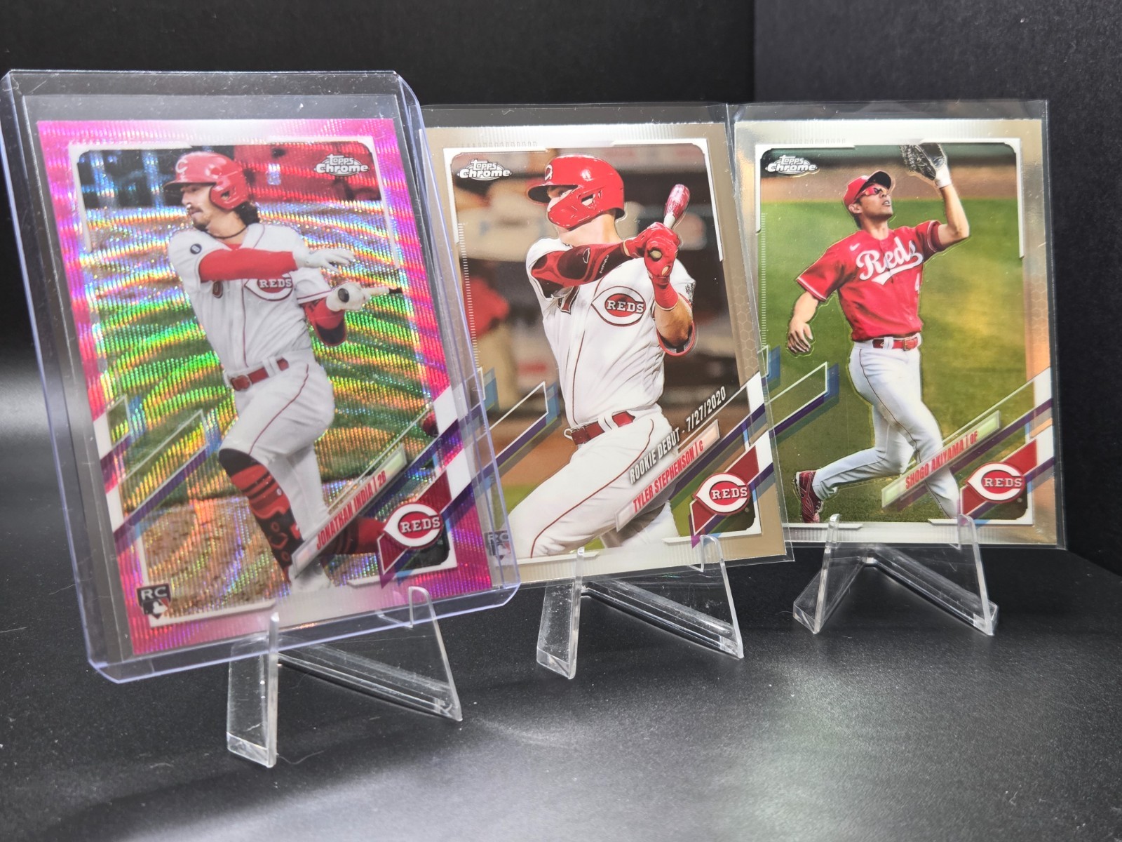 2021 Topps Chrome Update #USC74 Jonathan India Pink Wave PLUS BONUS CARDS!