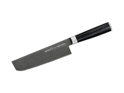 SAMURA Kochmesser MO-V NAKIRI STONEWASHGemüsemesser Küchenmesser AUS-8 Stahl