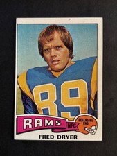 1975  Topps FRED DRYER  #312  Los Angeles Rams  San Diego State Aztecs