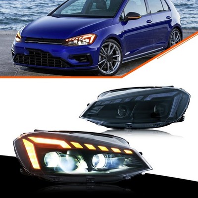 LED Headlights for Golf 7 VII MK7 2015-2017 Halogen Model Front Lamps Assembly