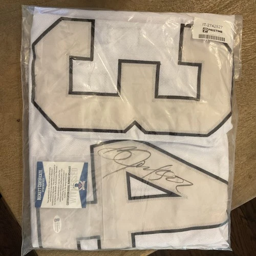 Bo Jackson Signed White Jersey Beckett Auth Raiders Football