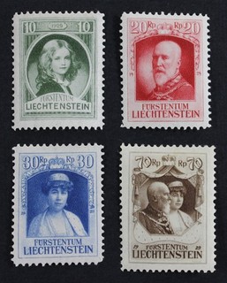 CKStamps: Liechtenstein Stamps Collection Scott#90 93 Mint H OG