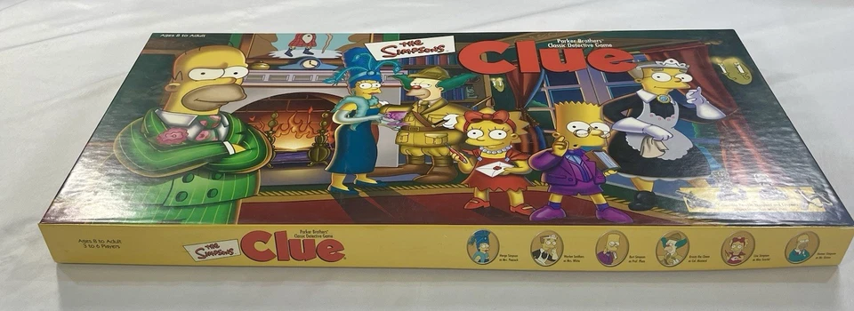 The Simpsons Clue  2nd Edition Board Game Parker Brothers Hasbro 2002 Complete - Image 2 of 4
