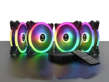GAMDIAS AEOLUSM21204R 120mm RGB Fan 4-Pack with Remote