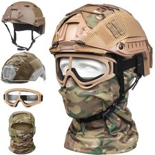 Airsoft Helmet,Tactical Fast Helmet with Helmet Cover,Airsoft Balaclava Mask ...