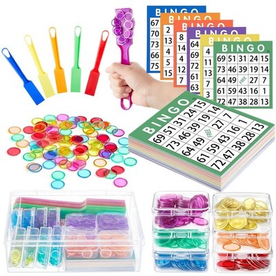 Magnetic Wand Bingo Chips Set with 6 Colors Magnetic Wand 600 Metal Chip 60 B...