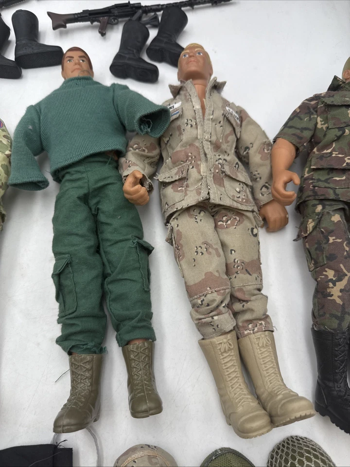 Lote años 90 G.I. Joe 12" Figuras de Acción Accesorios Batalla Figura Coleccionista Estuche Foto 3 de 4