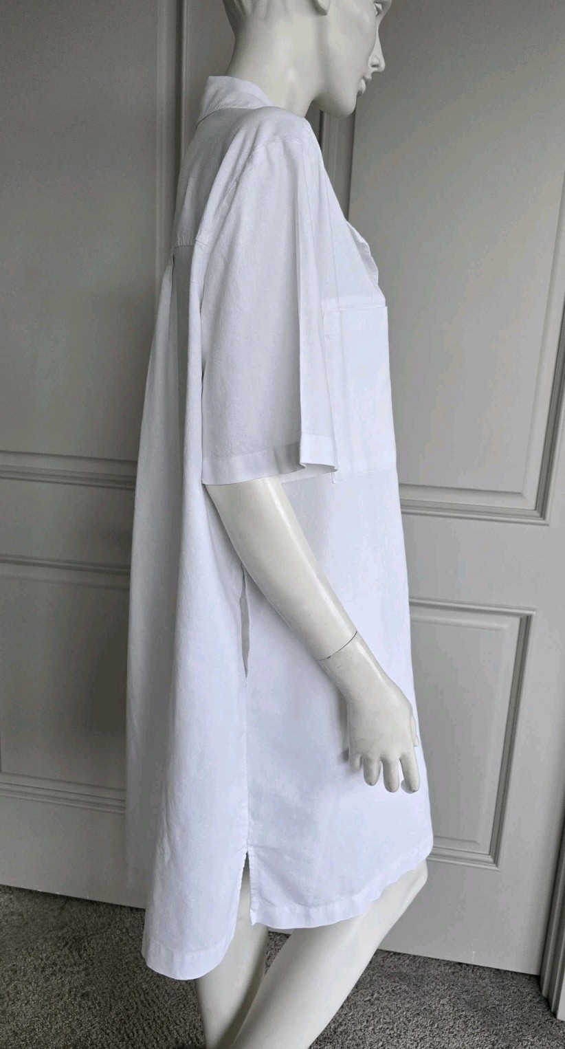 Universal Thread White Linen Button Down Short Sl… - image 7