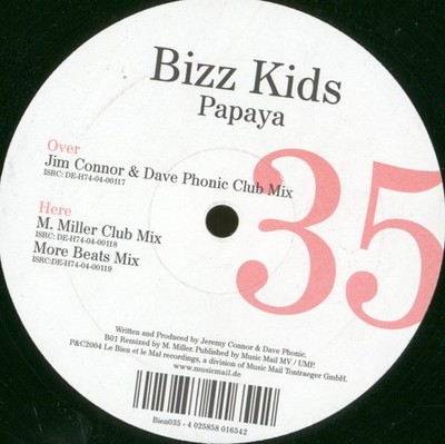 Bizz Kids Papaya 12'' vinyl Germany Le Bien Et Le Mal 2004 in company sleeve