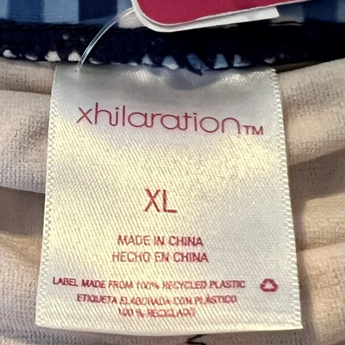 Xhilaration Cheeky Bikini Bottom Blue Gingham Size XL New With Tags - Picture 3 of 11