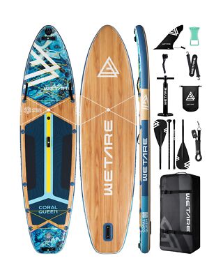 11'6''x35'' Inflatable Paddle Board, 450lbs Extra Wide Stand Up Sup Board for A...
