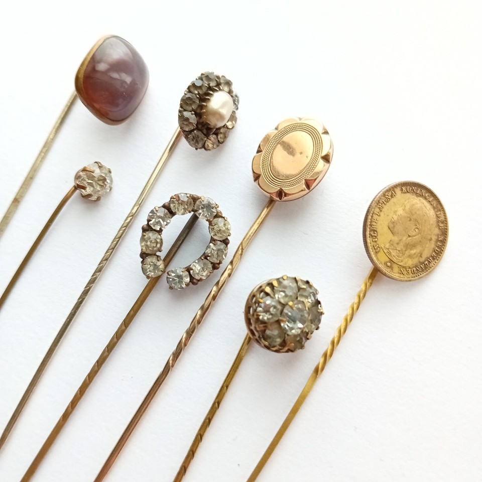 7 Antique Stickpins eBay