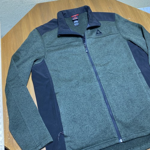 GERRY Jacket Shirt Jac Mens XXL Zip Up Heavy Knit Fleece Green and Black. - Picture 3 of 8