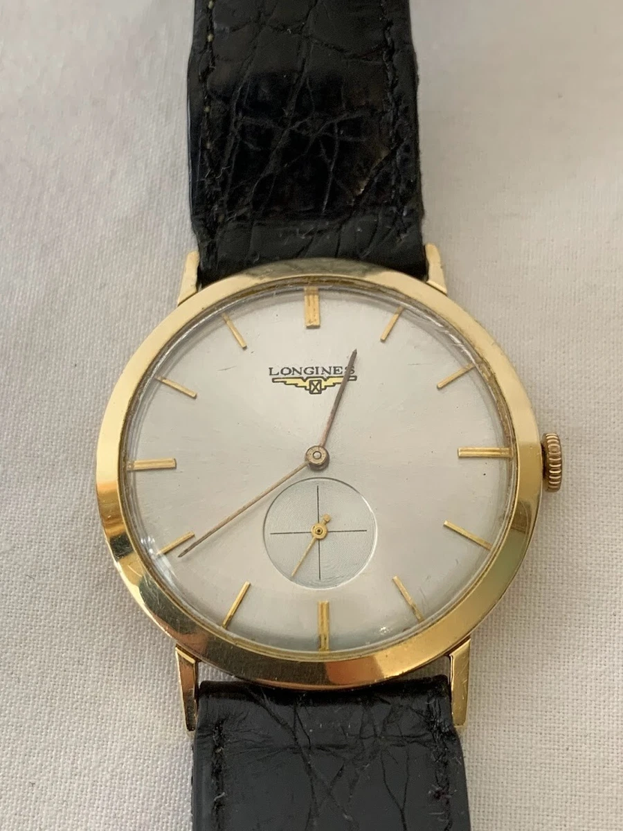 Men s Vintage 14K Yellow Gold Longines Wristwatch eBay