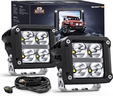 3.2 Square Led Pod Lights Wdrl 20w Super Spot Off Road Lights Pair Nilight